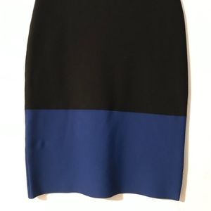 black with blue strip bcbgmaxazaria skirt